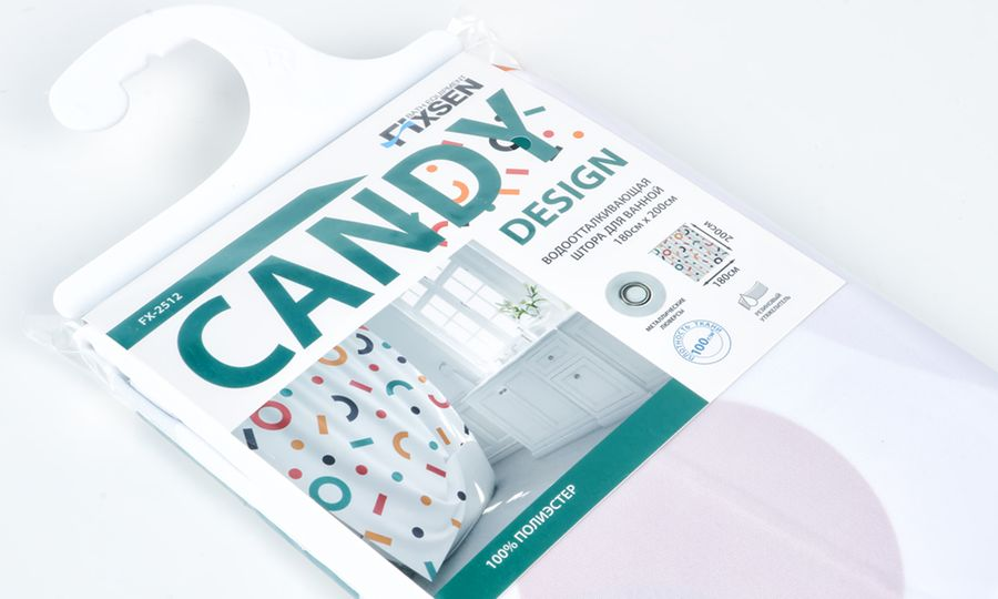 Шторка для ванной candy 180х200 см, превью