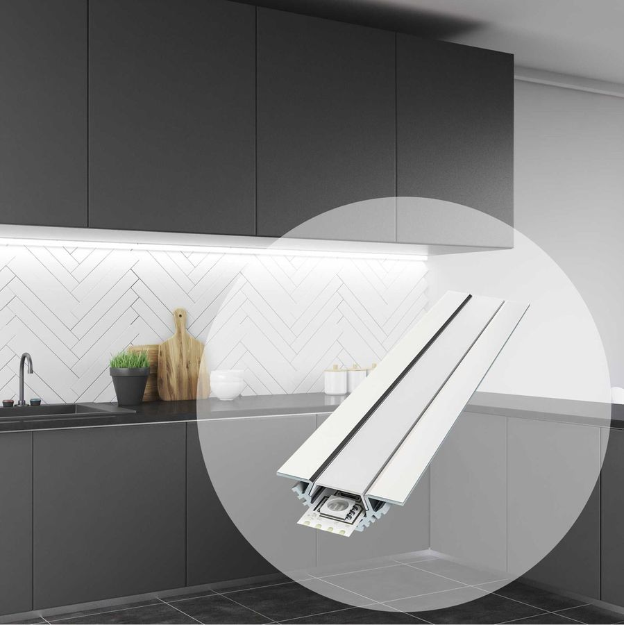 Профиль для светодиодной ленты Apeyron Electrics 08-07 1 м серебристый, превью