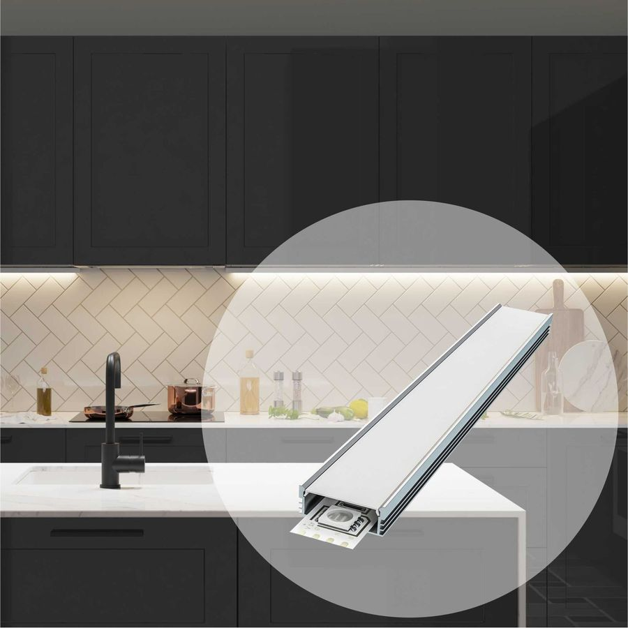Профиль для светодиодной ленты Apeyron Electrics 08-10 2 м серебристый, предпросмотр