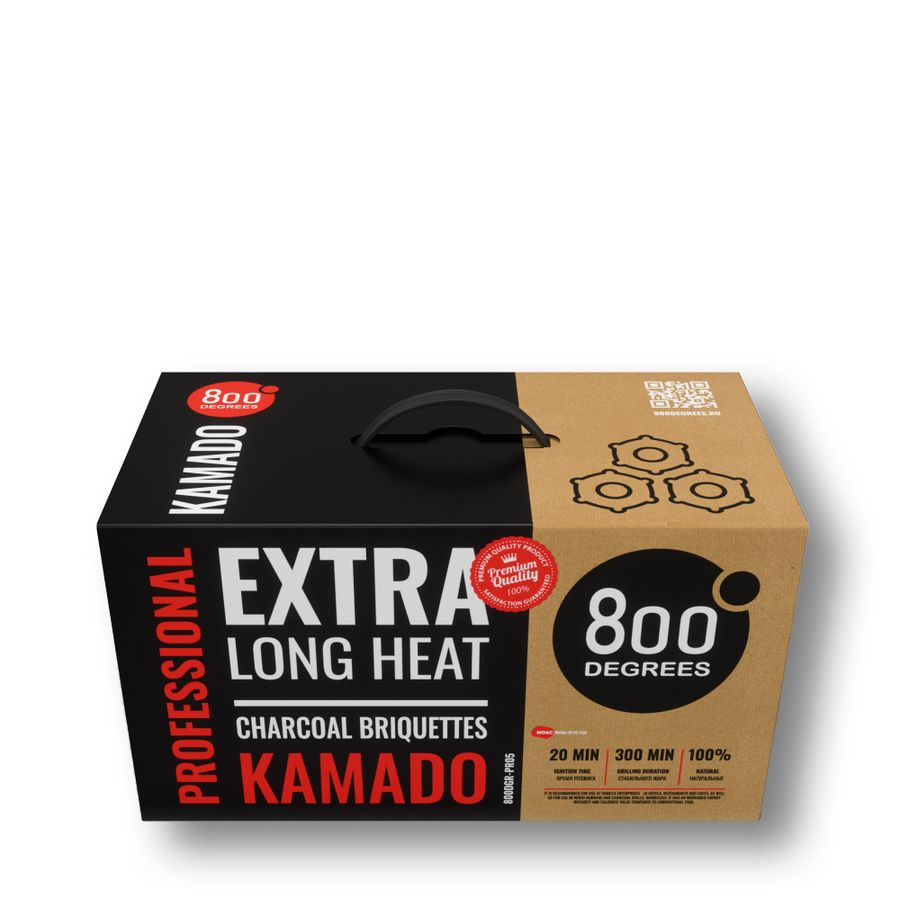 Угольные брикеты Камадо 800 Degrees Kamado Pini-Kay, коробка 10 кг., предпросмотр
