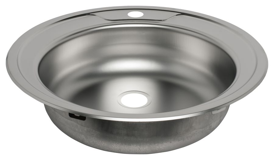 Мойка врезная ЮКИНОКС Round D490 ECO сталь 49х49х14 см, предпросмотр