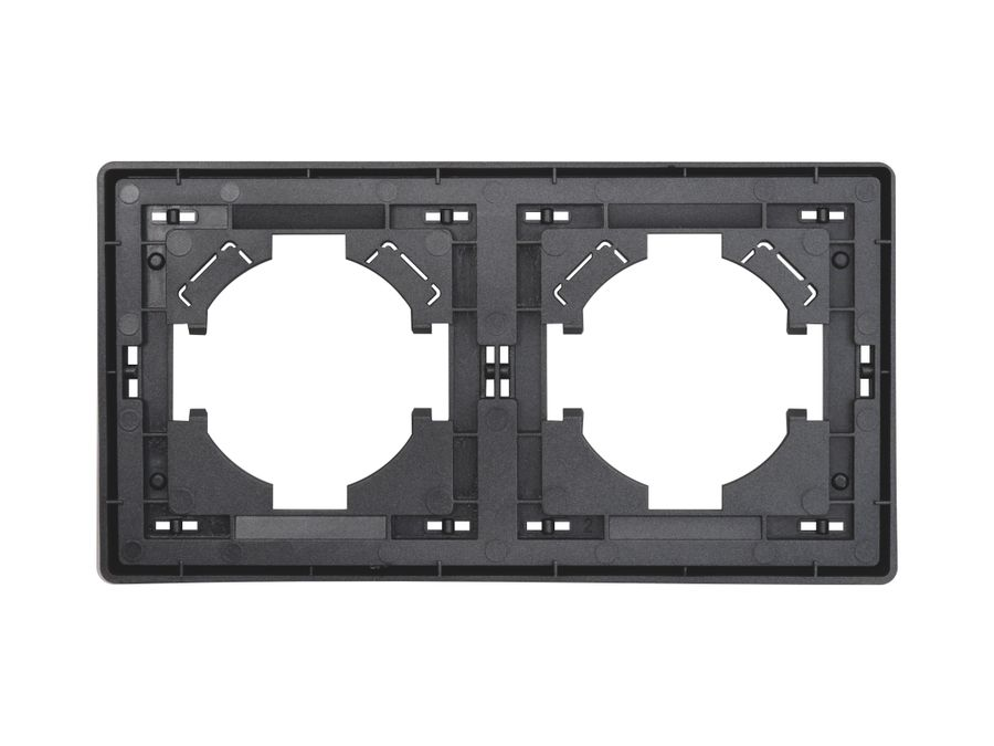 Рамка 2 поста ALTECH ENCORE 2PG графит, предпросмотр