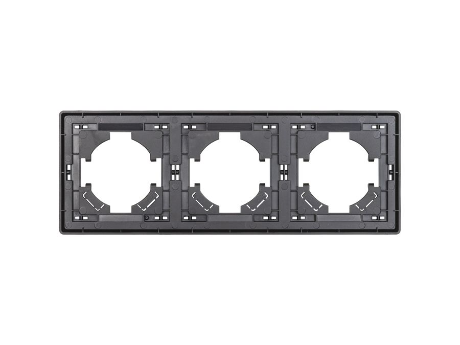 Рамка 3 поста ALTECH ENCORE 3PG графит, превью