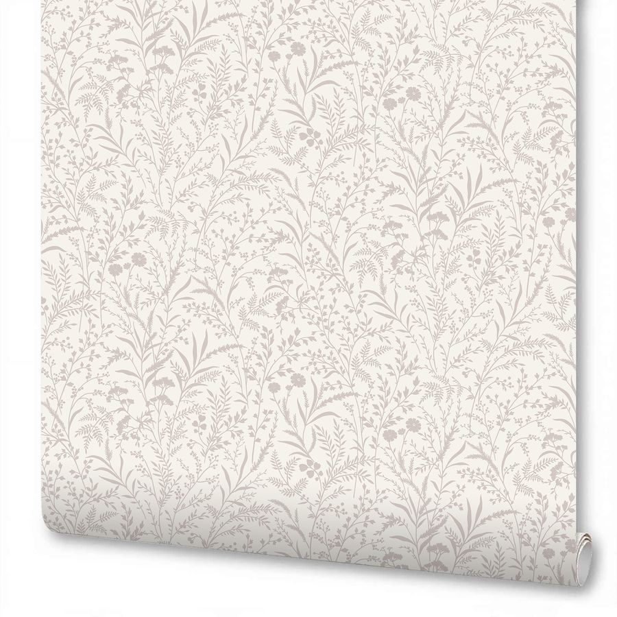 Виниловые обои WallSecret Herbal 8977-11 бежевые 1,06х10,05 м, предпросмотр