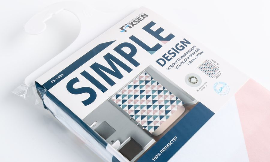 Шторка для ванной simple 180х200 см, предпросмотр