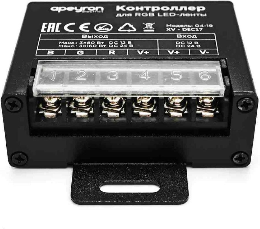 Контроллер для светодиодной ленты Apeyron Electrics 04-19 240-480 Вт 12-24 В, превью