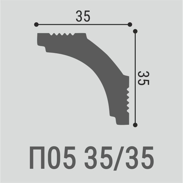 Плинтус потолочный Де-Багет П 05 35/35, превью