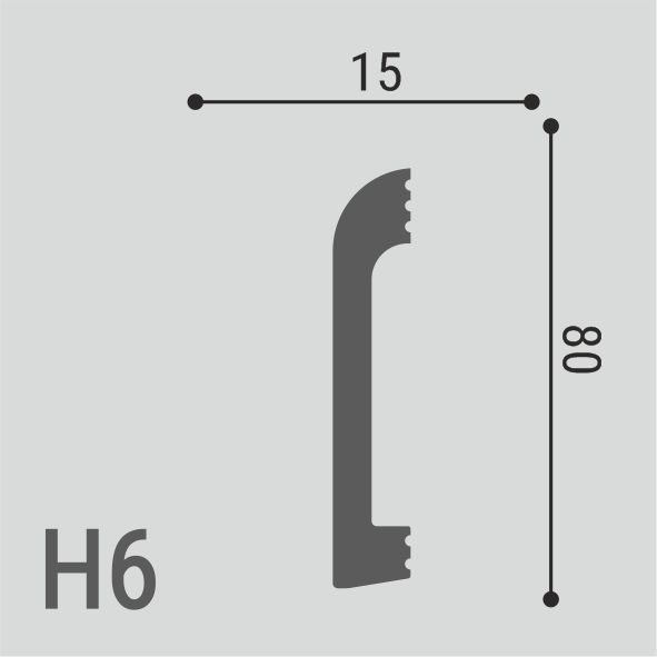 Плинтус напольный XPS POLYMER Н 6 80*15, предпросмотр