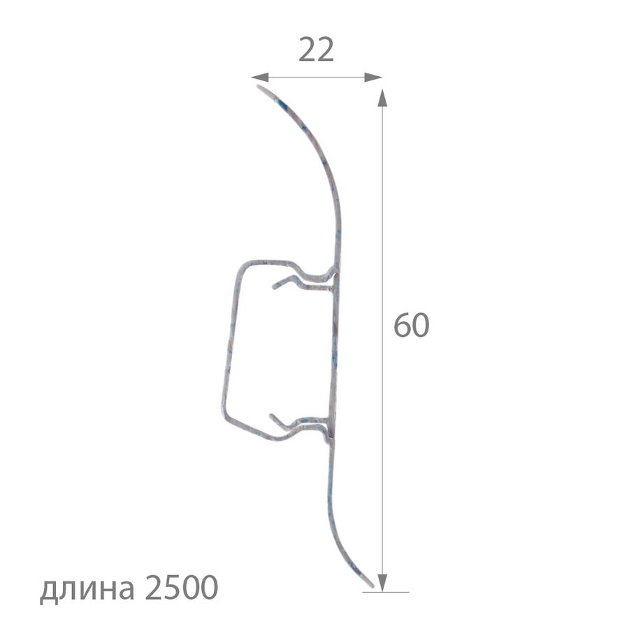 Плинтус ПВХ 60мм TECHNICAL Т14 ТАЛИ 2,5м, превью
