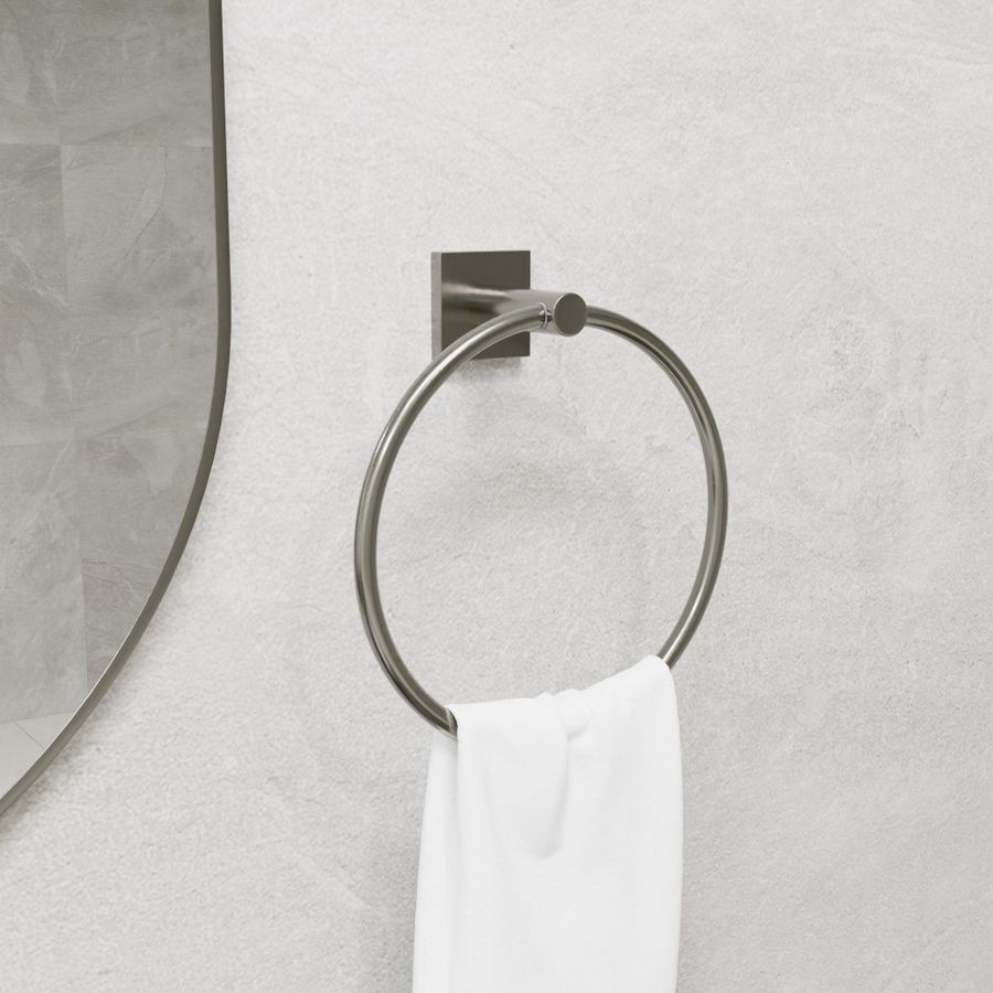 Держатель для полотенца кольцо Lux Satin сатин, предпросмотр
