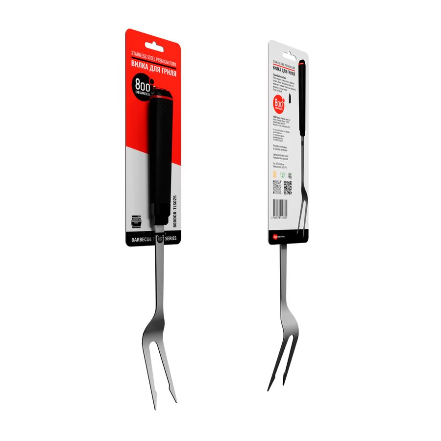 Вилка для гриля red line 800 degrees stainless steel fork, превью
