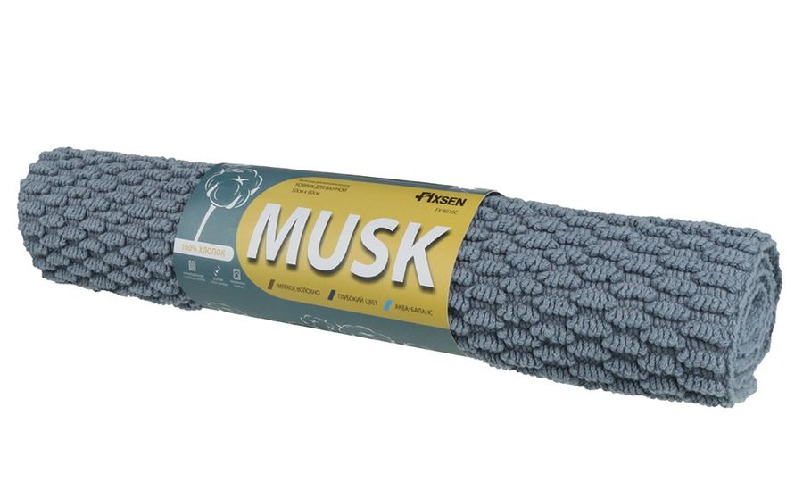 Коврик для ванной 1-ый серо-голубой musk 50х80 см, превью