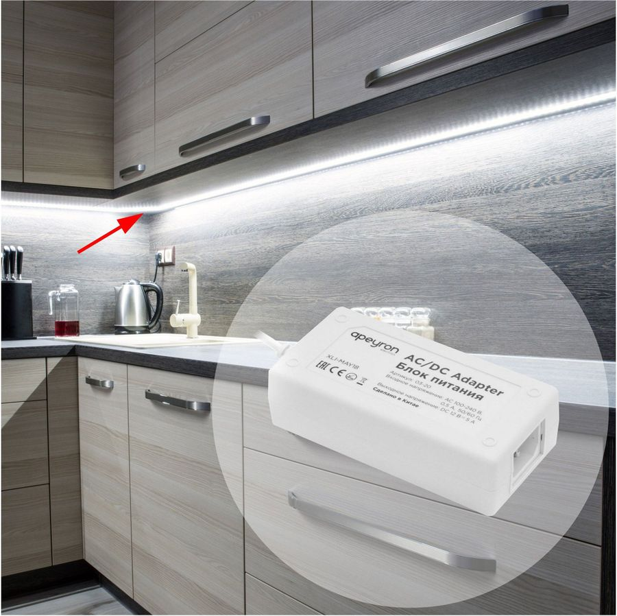 Блок питания для светодиодной ленты Apeyron Electrics 03-76 36 Вт 12 В 3 А, превью