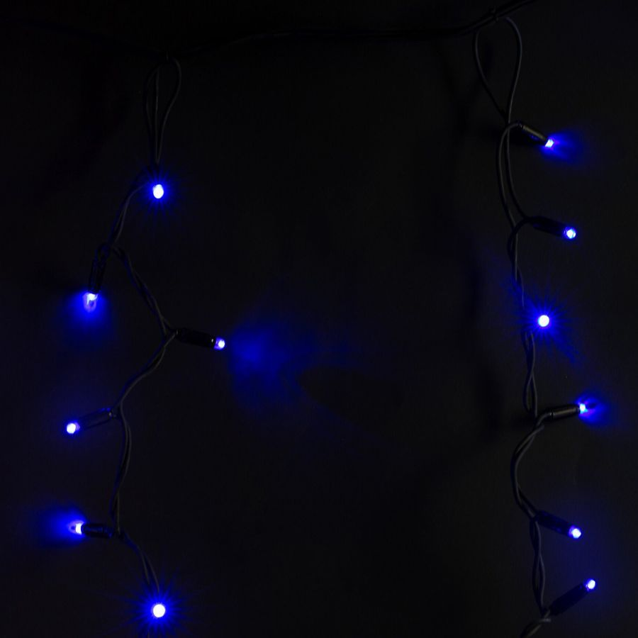 Гирлянда универсальная бахрома SYSTEM PROF 100 LED синий 2 м, предпросмотр
