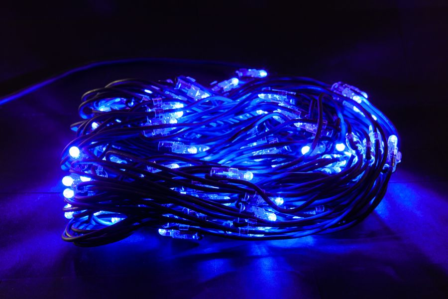 Гирлянда внешняя сетка SYSTEM PROF 144 LED синий 1,2 м, предпросмотр