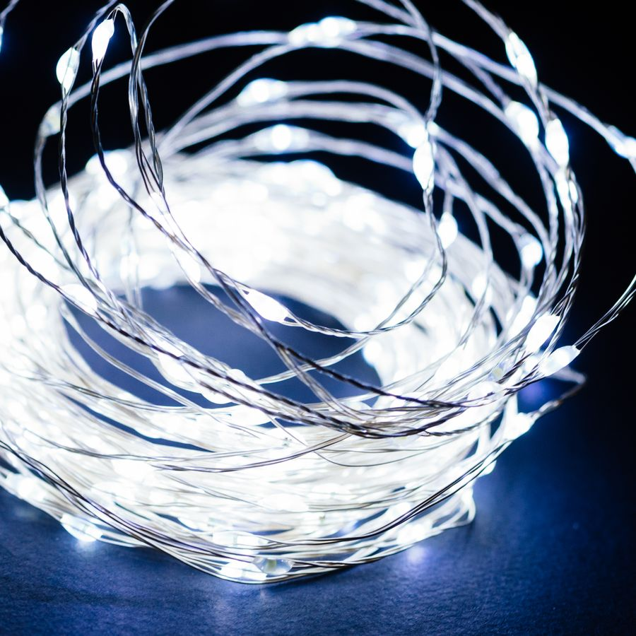 Гирлянда внутренняя нить Glos IE 240 LED белый 12 м, предпросмотр