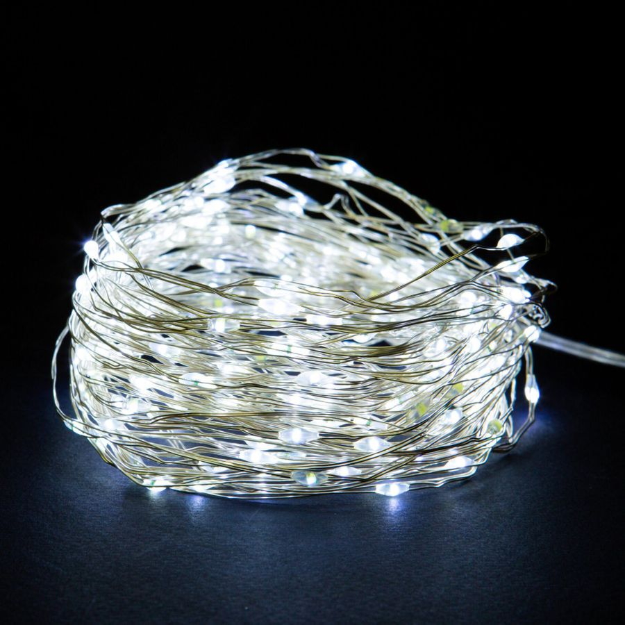 Гирлянда внутренняя нить Glos IE 240 LED белый 12 м, превью