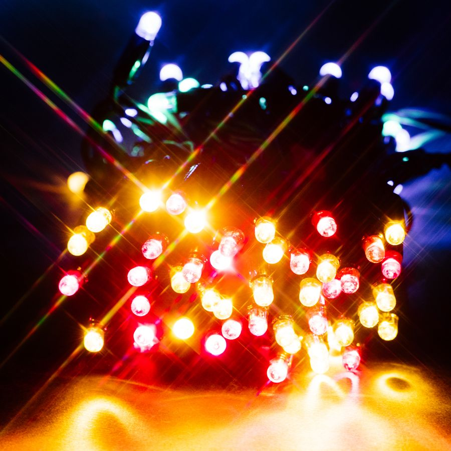 Гирлянда универсальная нить SYSTEM PROF 100 LED многоцветный,белый 10 м, превью