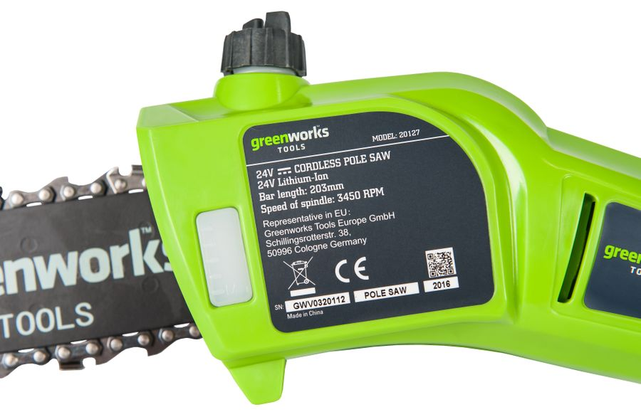Высоторез-сучкорез Greenworks G-24 24V G24PS20 (Без АКБ и ЗУ), превью