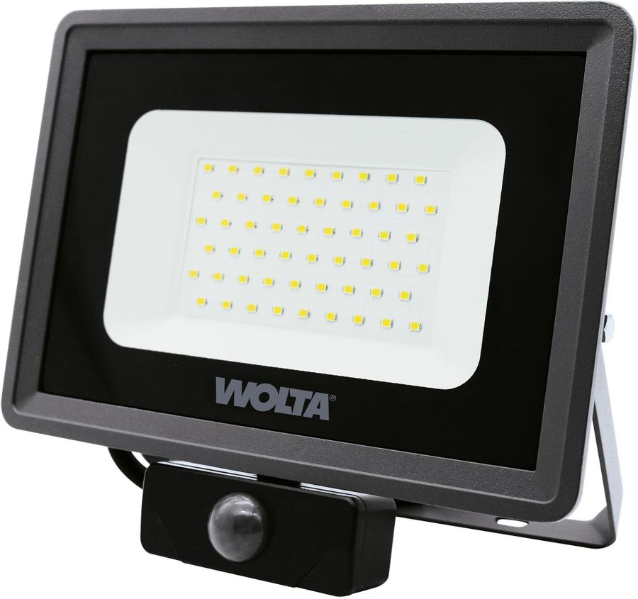 Светодиодный прожектор Wolta WFL-50W/06S 50Вт 5700K IP65 4500 Лм с датчиком, предпросмотр
