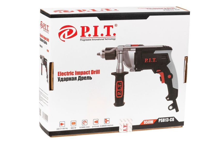 Дрель ударная P.I.T. PSB13-C8 950 Вт, предпросмотр