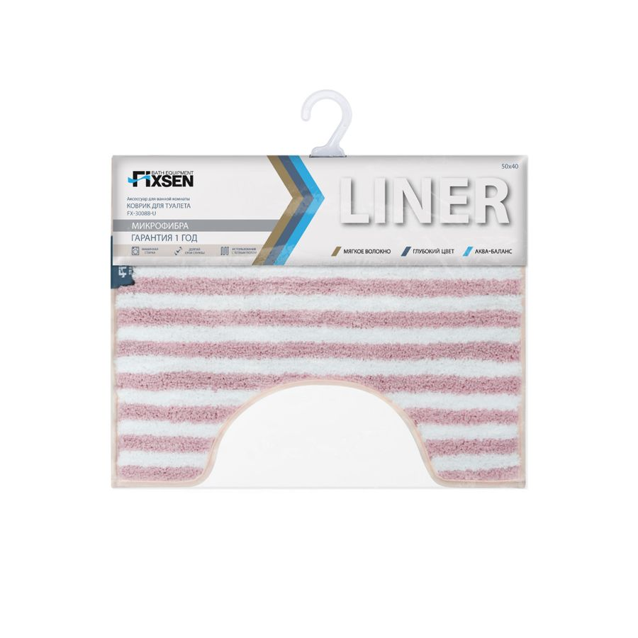 Коврик для туалета Liner розовый 50х40 см, превью