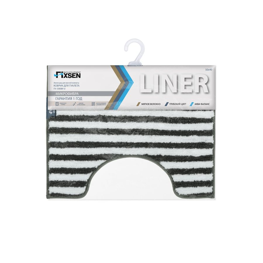 Коврик для туалета Liner серый 50х40 см, превью