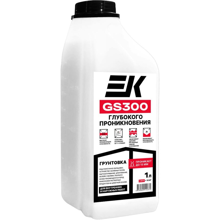 Грунтовка глубокого проникновения готовый EK GS300 желтый 1 л, превью