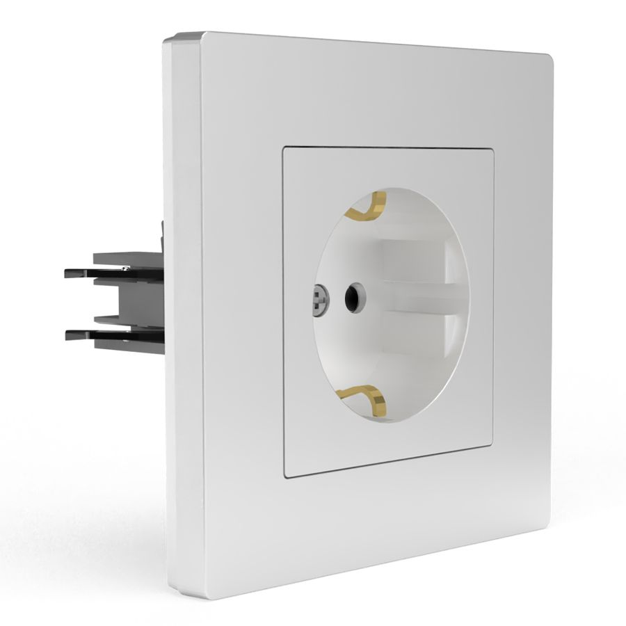 Розетка электрическая TOKOV ELECTRIC PIXEL 1791366 белый, превью