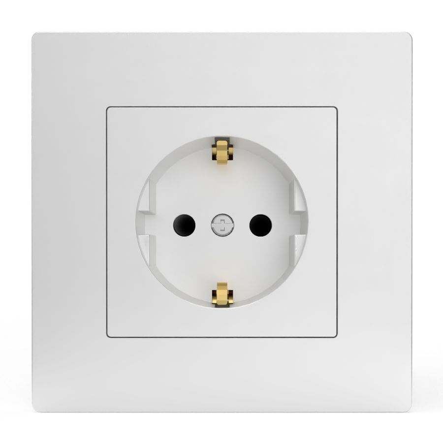 Розетка электрическая TOKOV ELECTRIC PIXEL 1791366 белый, предпросмотр