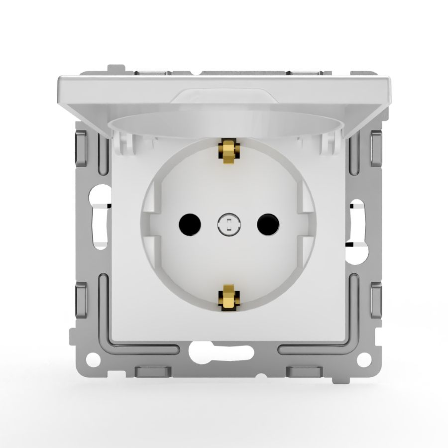 Розетка электрическая TOKOV ELECTRIC PIXEL 1791368 белый, предпросмотр