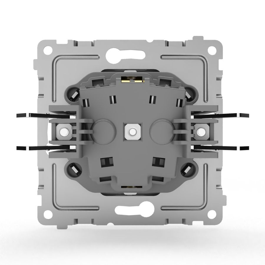 Розетка электрическая 1 пост TOKOV ELECTRIC PIXEL алюминий, предпросмотр