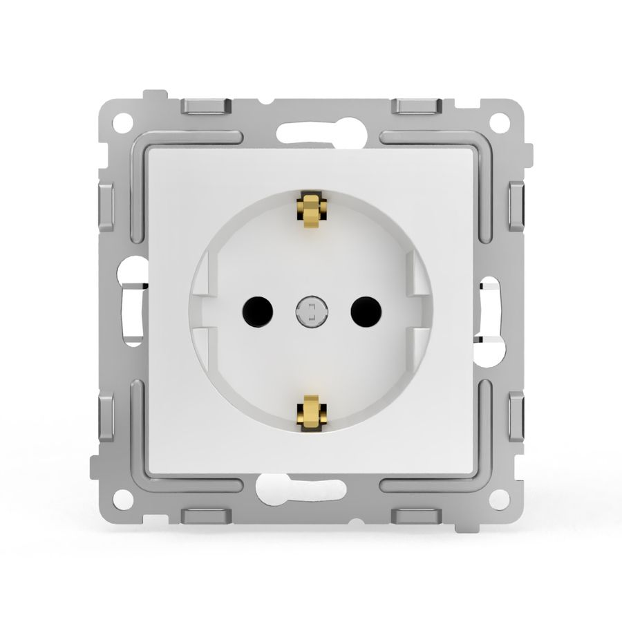 Розетка электрическая TOKOV ELECTRIC PIXEL 1791367 белый, предпросмотр