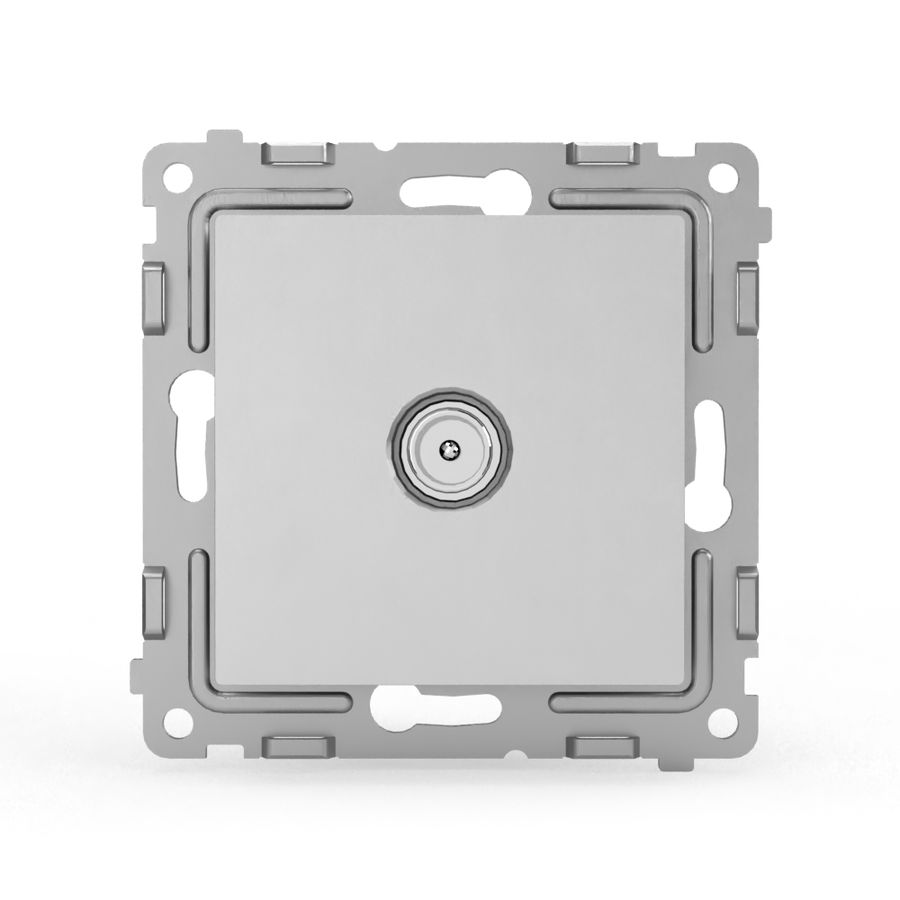 Розетка TV 1 пост TOKOV ELECTRIC PIXEL алюминий, предпросмотр