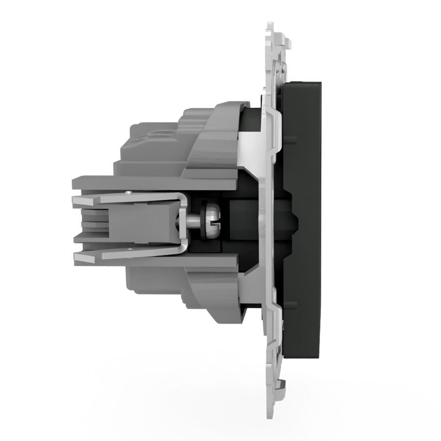 Розетка электрическая TOKOV ELECTRIC PIXEL 1792327 карбон, превью