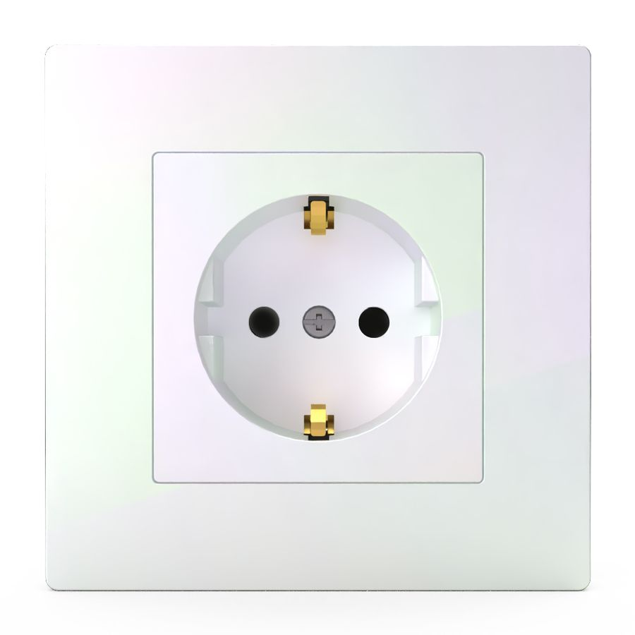 Розетка электрическая TOKOV ELECTRIC PIXEL 1792297 перламутр, превью