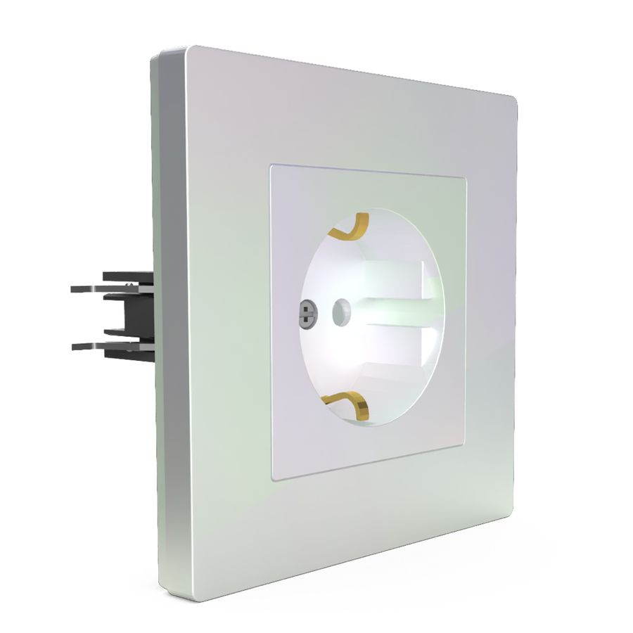 Розетка электрическая TOKOV ELECTRIC PIXEL 1792297 перламутр, предпросмотр