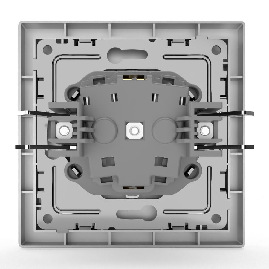 Розетка электрическая TOKOV ELECTRIC PIXEL 1792268 алюминий, предпросмотр