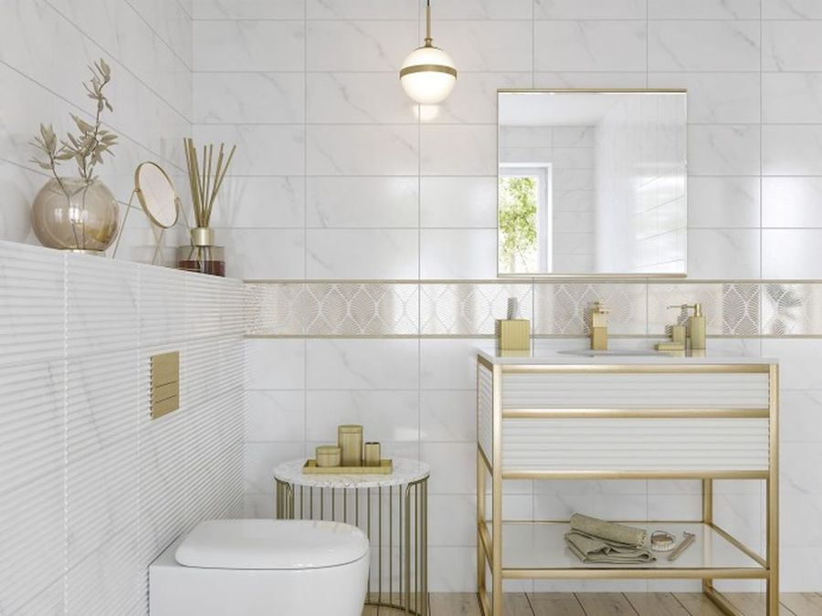 Декор Cersanit Omnia Бел.Рельеф рельеф 20X44 см 1,05 м², предпросмотр