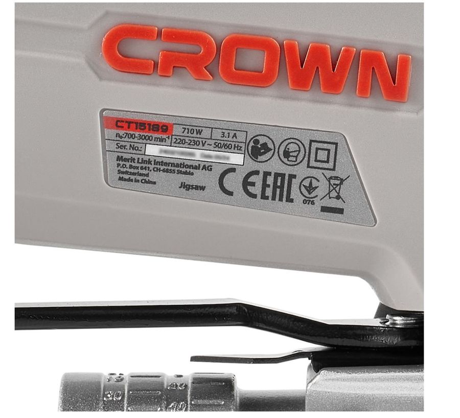 Электрический лобзик CROWN CT15189 710 Вт 26 мм, предпросмотр