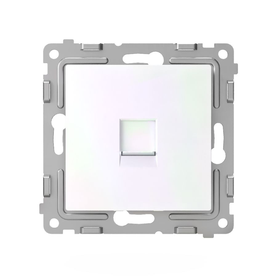 Розетка RJ-11 1 пост TOKOV ELECTRIC PIXEL перламутр, предпросмотр