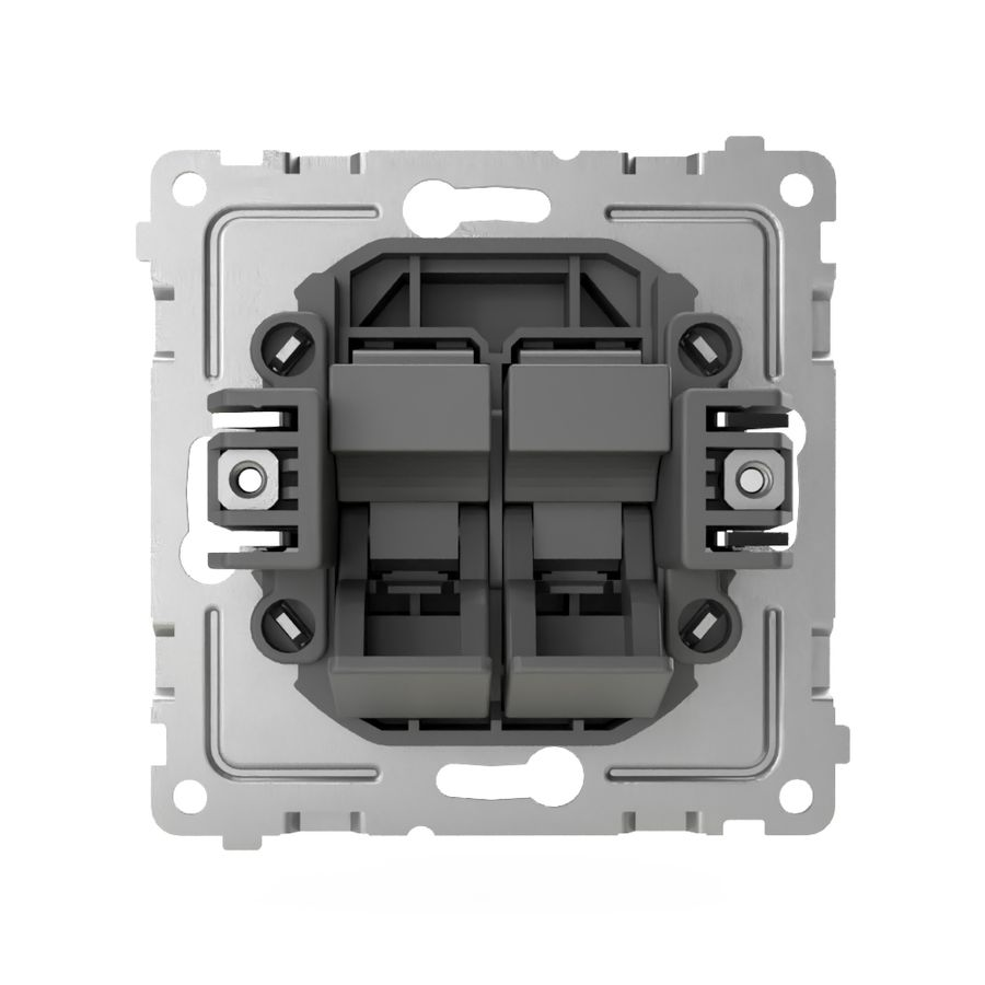 Розетка RJ-45 2 поста TOKOV ELECTRIC PIXEL перламутр, предпросмотр