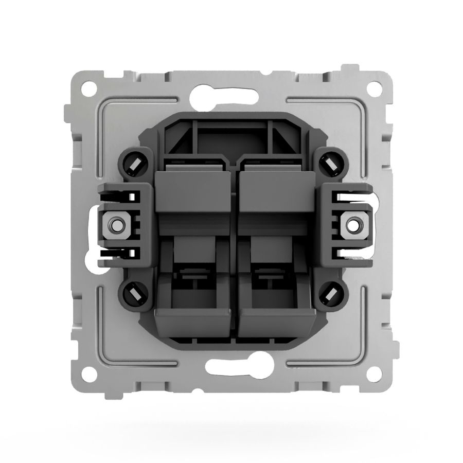 Розетка RJ-45 2 поста TOKOV ELECTRIC PIXEL карбон, превью