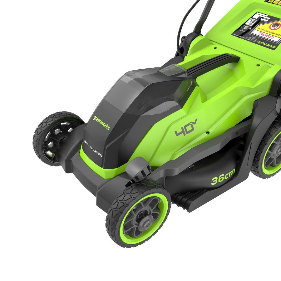 Газонокосилка аккумуляторная GREENWORKS 40В 4Ач 36см, с акб и з/у, GD40LM361, предпросмотр