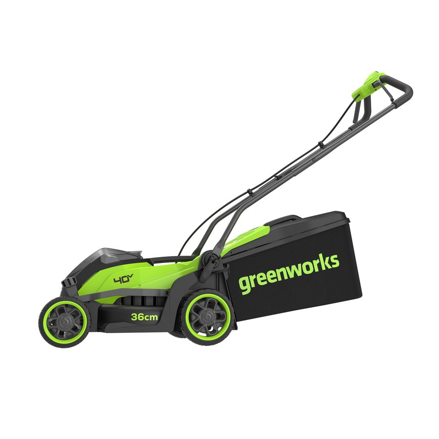 Газонокосилка аккумуляторная GREENWORKS 40В 4Ач 36см, с акб и з/у, GD40LM361, превью