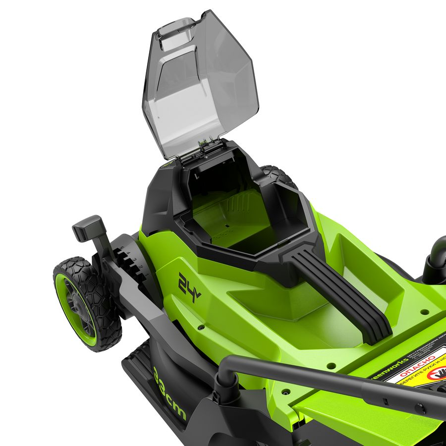 Газонокосилка аккумуляторная GREENWORKS 24В 33см 2Ач, с акб и з/у, GD24LM331, превью