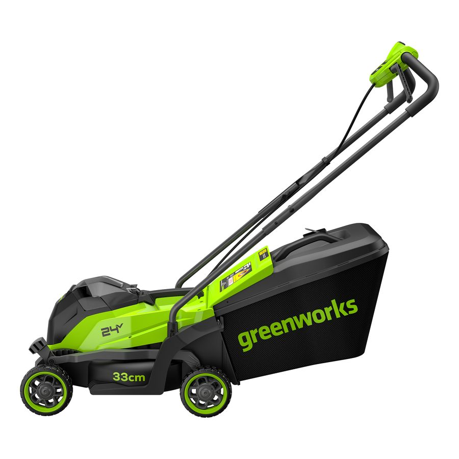 Газонокосилка аккумуляторная GREENWORKS 24В 33см 2Ач, с акб и з/у, GD24LM331, превью