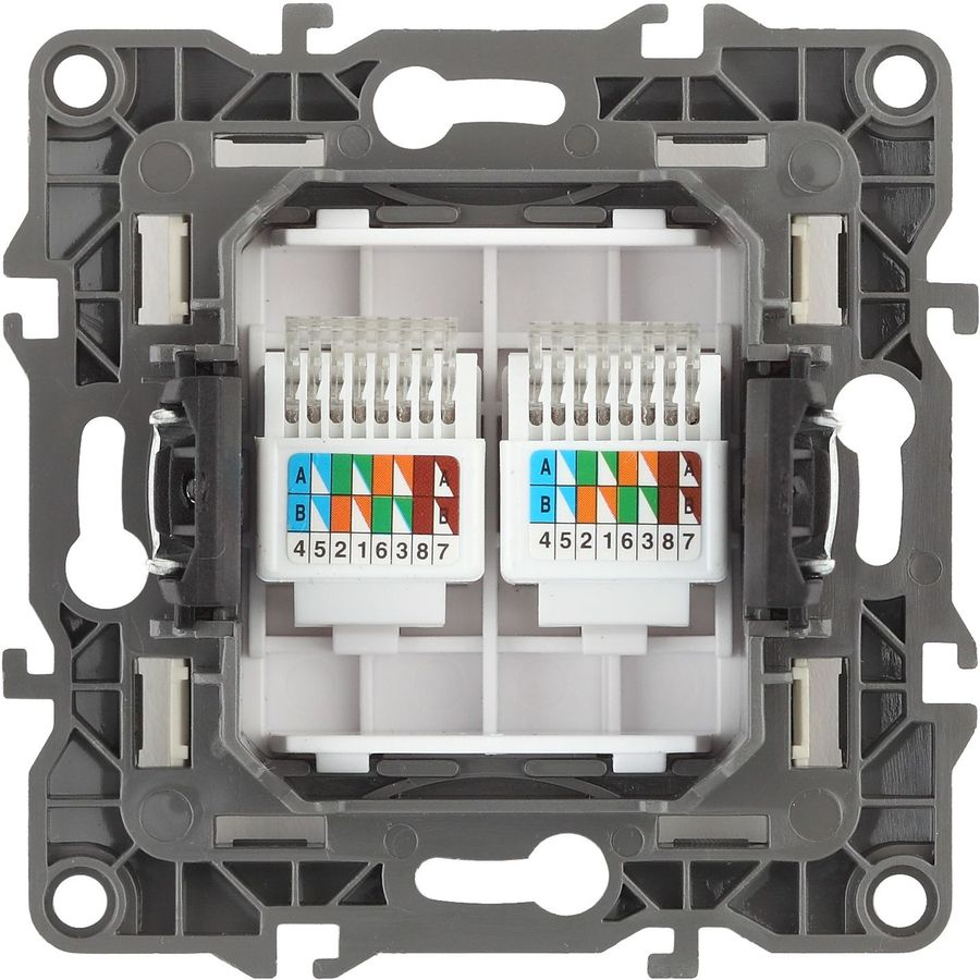 Розетка RJ-45 1 пост ЭРА Эра12 белый, предпросмотр