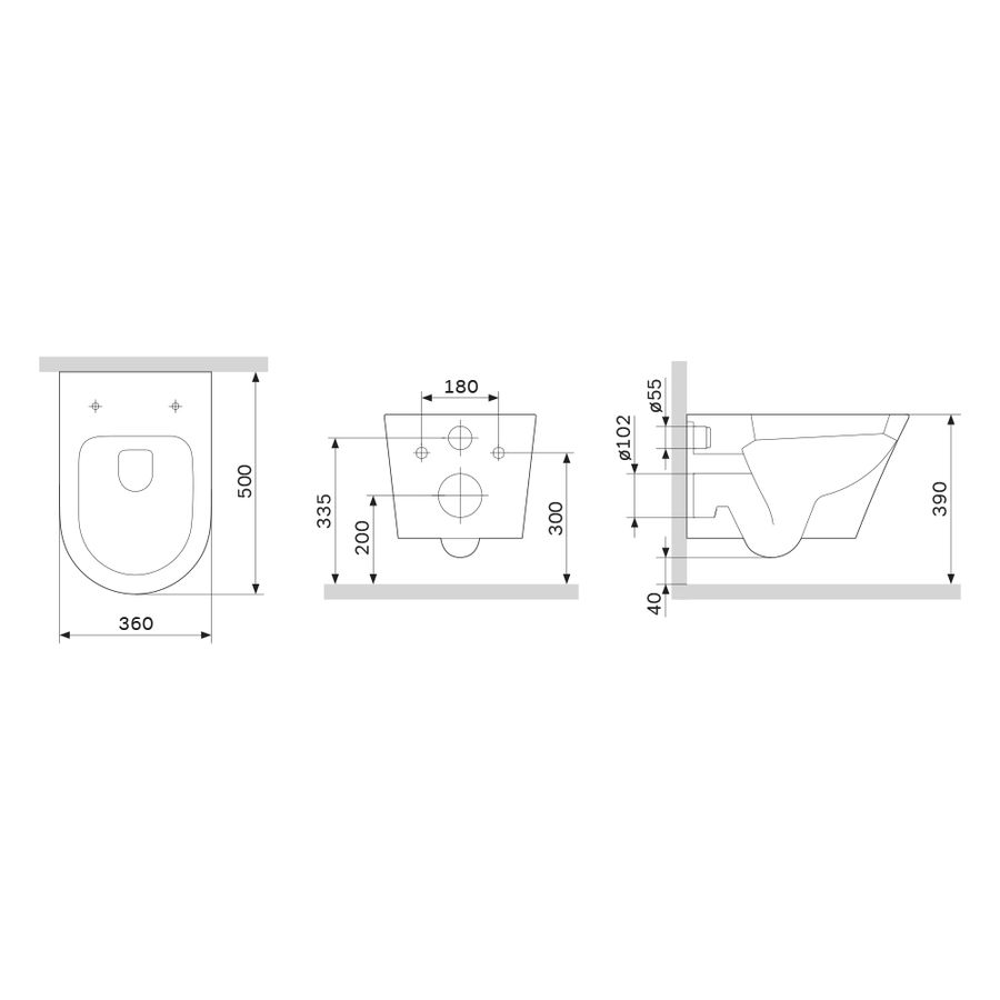 Подвесной унитаз AM.PM Sense Flashclean, превью