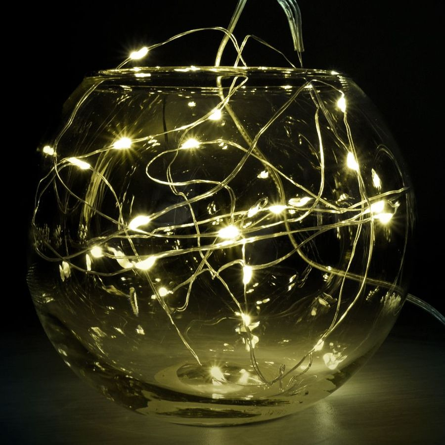 Гирлянда внутренняя нить  SH LIGHTS 100 LED желтый 10 м, превью